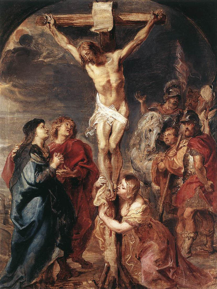 håndmalet af 'Kristus på korset' af Peter Paul Rubens